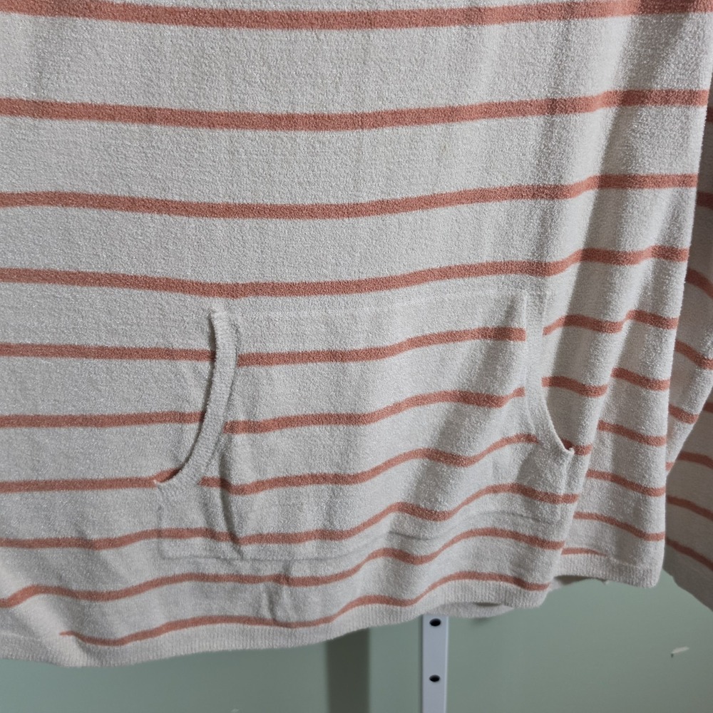 Barefoot Dreams CozyChic Ultra Lite Women's Knit Pullover Size 2X Pink Striped - Picture 3 of 7